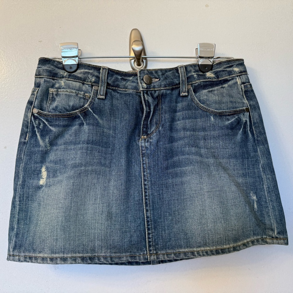Paige Blue Denim Mini Skirt Size 26